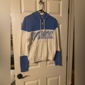 Victoria’s Secret pink logo zip up hoodie